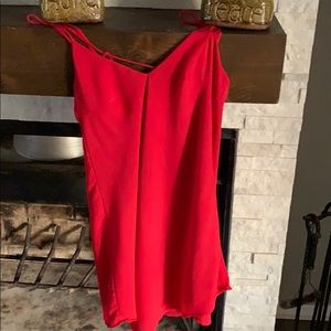 Red mini dress